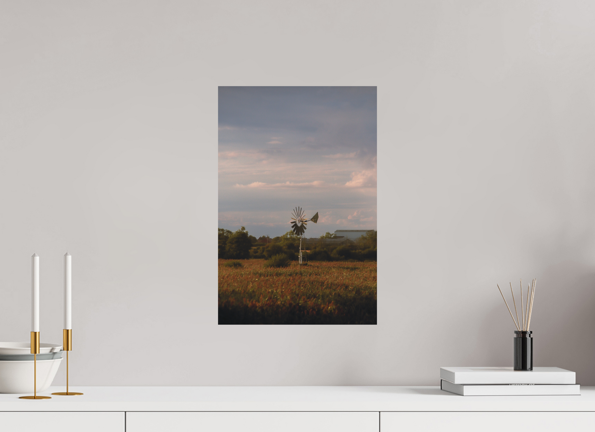 30 x 45 cm, Aluminium with mounting rails windy day on the levels