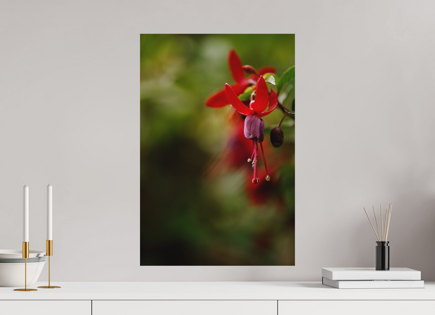 40 x 60 cm, Aluminium with mounting rails Summer Fuchsia